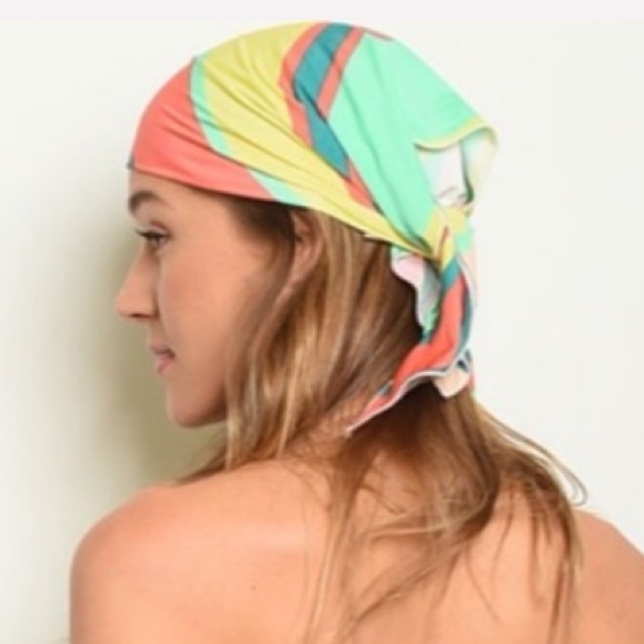 Striped tube top and and head wrap set, NEW! - Picture 5 of 8